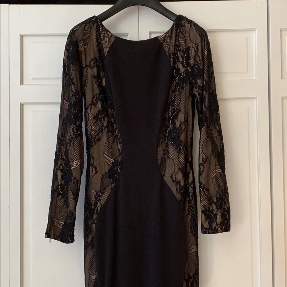 Sherri hill black lace dress